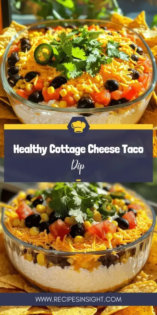 Looking for a tasty and healthy party snack? Try this Cottage Cheese Taco Dip recipe that combines creamy cottage cheese with zesty taco flavors for a mouthwatering treat! Packed with nutritious ingredients like black beans, corn, and fresh tomatoes, it's perfect for any gathering. Plus, it's customizable to suit your taste. Click through to explore the full recipe and impress your guests with this delicious dip at your next event!