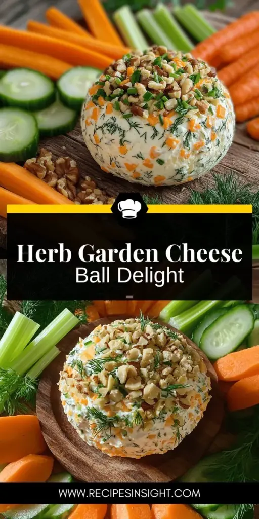 Create a stunning Cheesy Herb Garden Ball that will wow your guests at any gathering! This flavorful appetizer combines creamy cheeses and fresh herbs, making it the perfect centerpiece for your table. Easy to make and versatile, it pairs beautifully with crackers or fresh veggies and is sure to delight everyone. Discover the complete recipe and tips for serving by clicking through to our blog—your next party will never be the same!