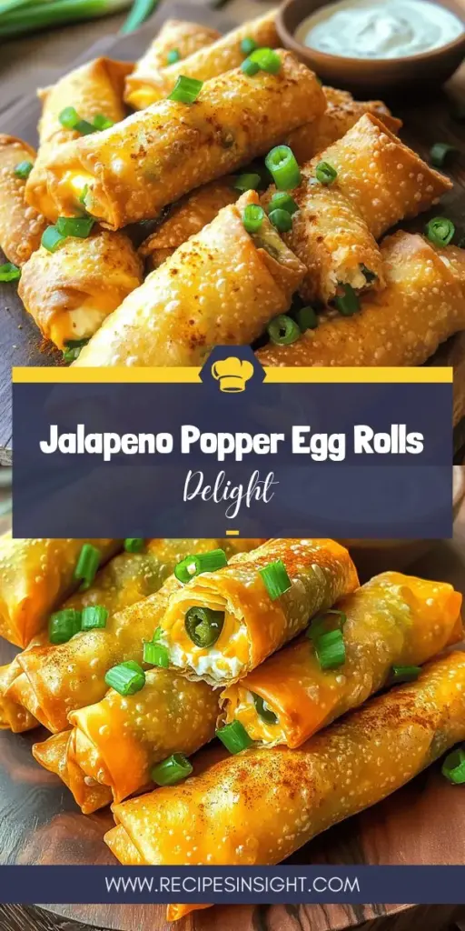 Elevate your appetizer game with these mouthwatering Jalapeno Popper Egg Rolls! This delicious recipe combines the creamy goodness of cheese with the spicy kick of jalapenos, all wrapped in a crispy shell. Perfect for any occasion, these egg rolls will wow your guests and satisfy your cravings. Click through to explore the full recipe and master the art of making these flavor-packed treats today!