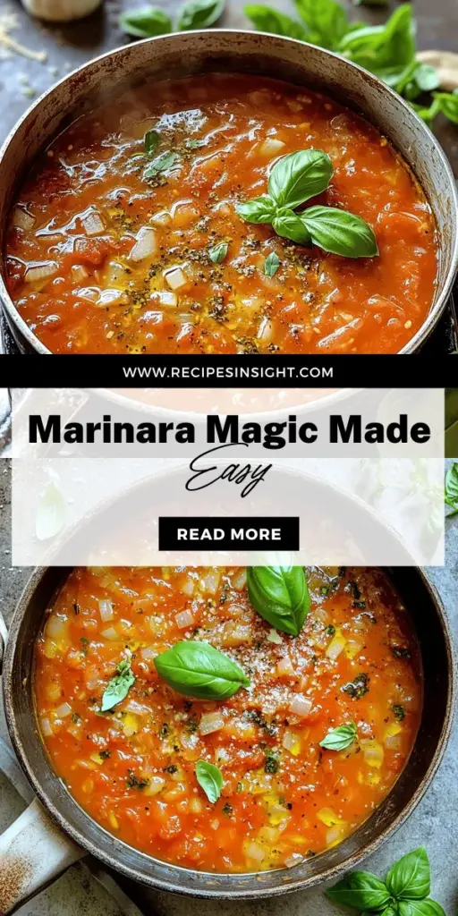 Unlock the secrets of simple yet delicious homemade marinara sauce! In this guide, you'll learn how to create a vibrant sauce from sun-ripened tomatoes and fresh herbs that enhances any dish. With easy-to-follow steps and tips for personalizing the flavor, your culinary creations will shine. Perfect for pasta, pizza, or more, this marinara is a kitchen essential. Click through to explore the full recipe and elevate your meals today!