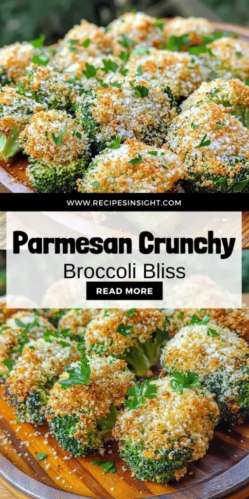 Elevate your meals with Parmesan Crusted Broccoli, a delicious and nutritious side dish that will delight everyone at the table. This irresistible recipe transforms ordinary broccoli into a crispy, cheesy treat, loaded with vitamins and minerals. Perfect for pairing with grilled meats or pasta, it's a great way to sneak more veggies into your diet. Click to discover the full recipe and get ready to enjoy a flavorful healthy twist on a classic!