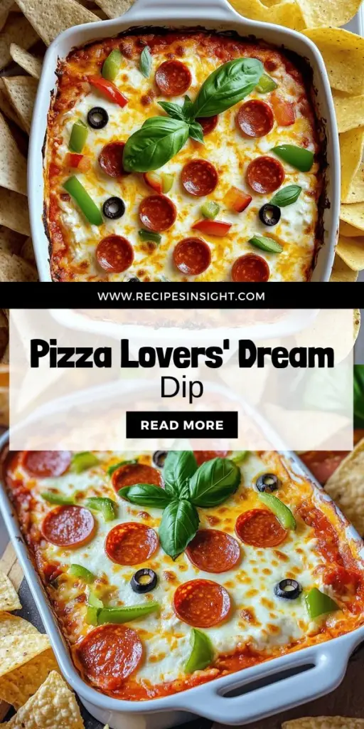 Get ready to tantalize your taste buds with this irresistible pizza dip recipe that's perfect for any occasion! This quick and easy guide walks you through the must-have ingredients like cream cheese, mozzarella, and marinara, plus delicious add-ins like pepperoni and bell peppers. Whether you're hosting a party or enjoying a cozy night in, this cheesy dip is sure to impress. Click through to discover the full recipe and elevate your snack game!
