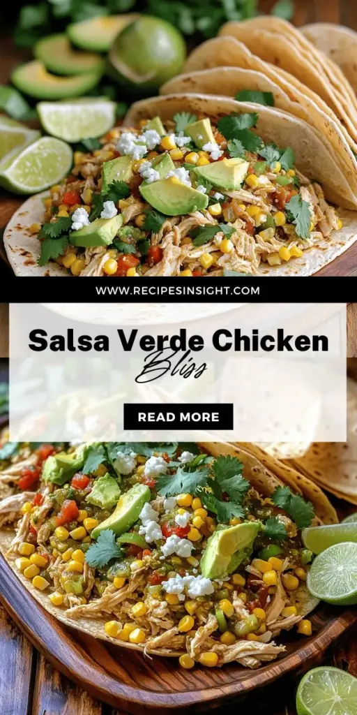 Experience the vibrant flavors of Salsa Verde Chicken Fiesta, an easy and delicious weeknight meal that celebrates the best of Mexican cuisine. With tender chicken bathed in zesty, homemade salsa verde and enhanced by colorful veggies, this dish is both nutritious and customizable—serve it in tacos, over rice, or as filling for enchiladas. Click through to explore the full recipe and elevate your dinner game with this mouthwatering feast!