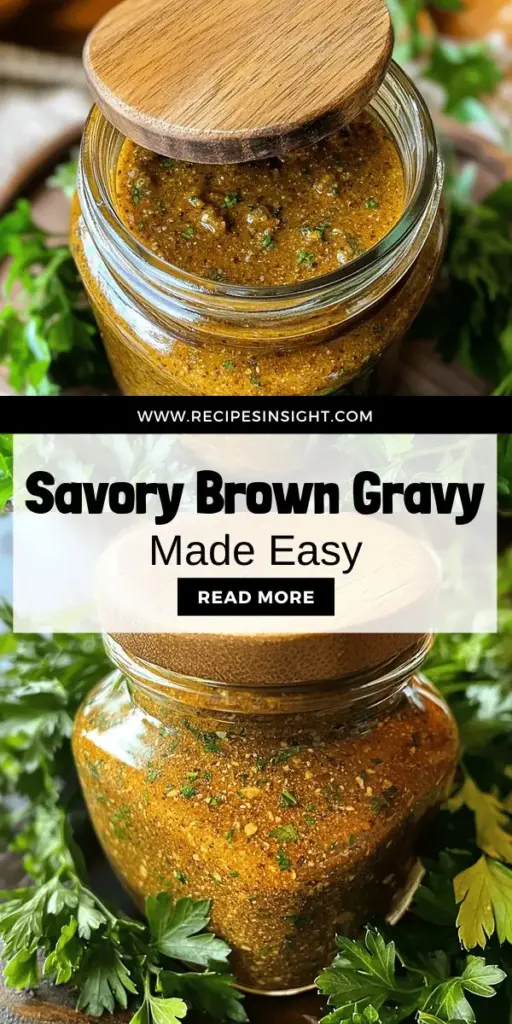 Elevate your meals with this Savory Homemade Brown Gravy Mix recipe! Experience the rich flavors and comfort of homemade gravy, perfect for drizzling over mashed potatoes, meats, or casseroles. This easy-to-make mix allows you to control the ingredients for a customizable taste that caters to all dietary needs. Click through to explore this delightful recipe and transform your dining experience today!