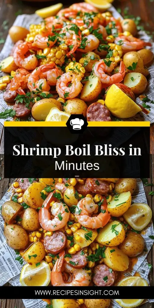 Discover the joy of gathering with family and friends around a mouthwatering shrimp boil! This easy shrimp boil recipe blends succulent shrimp, tender potatoes, sweet corn, and savory sausage into a feast that’s perfect for any occasion. Step into the delightful world of Southern cuisine and learn how to create this communal dish in just a few simple steps. Click now to explore the full recipe and elevate your next gathering!