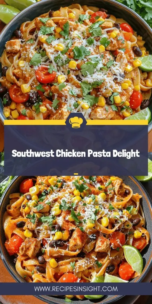 Discover the vibrant flavors of Southwest cuisine with this easy and delicious Southwest Chicken Pasta recipe. Combining succulent chicken, colorful vegetables, and a zesty sauce, this dish is perfect for busy weeknights when you crave something tasty yet simple. Packed with protein and essential nutrients, it’s sure to become a family favorite. Click through now to explore the full recipe and elevate your dinner routine!