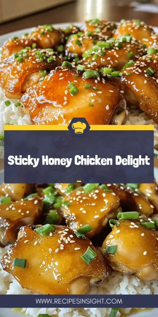 Discover the ultimate Sticky Honey Chicken recipe that's both flavorful and simple to make! Perfect for busy weeknights, this dish features juicy chicken thighs coated in a delicious sticky sauce made from honey, soy sauce, and spices. Learn step-by-step instructions, ingredient tips, and creative variations to make this meal uniquely yours. Click through for the full recipe and elevate your dinner game with this crowd-pleaser!