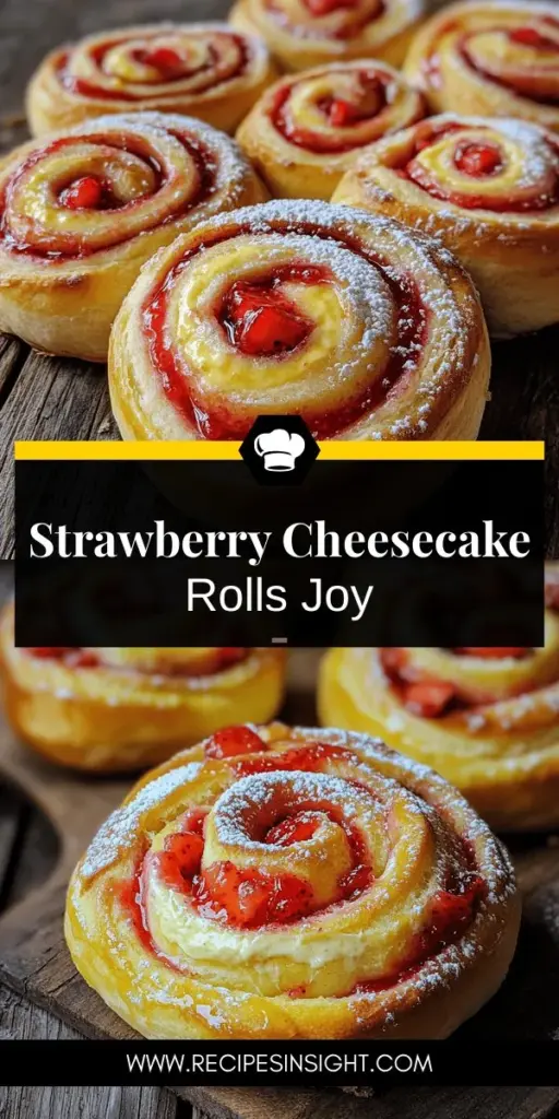 Experience the perfect blend of flavors with Strawberry Cheesecake Sweet Rolls! This delightful dessert recipe combines a soft, sweet roll filled with creamy cheesecake and fresh strawberries, making it ideal for breakfast or a sweet treat. Follow our easy step-by-step guide to whip up these mouthwatering rolls that will impress your family and friends. Click through to uncover the full recipe and start baking today!