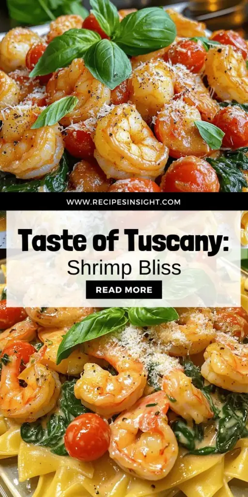 Indulge in the rich flavors of Tuscany with this Creamy Tuscan Shrimp recipe! This dish combines succulent shrimp in a luscious cream sauce with garlic, fresh spinach, and cherry tomatoes, making it a perfect weeknight dinner or an impressive meal for guests. Discover how easy it is to bring a taste of Italy to your table in just 30 minutes. Click through to explore the full recipe and elevate your culinary experience today!