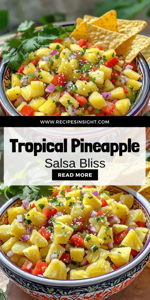 Dive into the tropical flavors of Tropical Pineapple Salsa! This vibrant blend of ripe pineapple, crunchy veggies, and a hint of jalapeño makes for a refreshing addition to any meal. Perfect as a dip, topping, or side dish, it's versatile and nutritious. Discover how to prepare this delightful salsa with fresh ingredients that elevate your culinary creations. Click through to explore the full recipe and bring a taste of the tropics to your table!