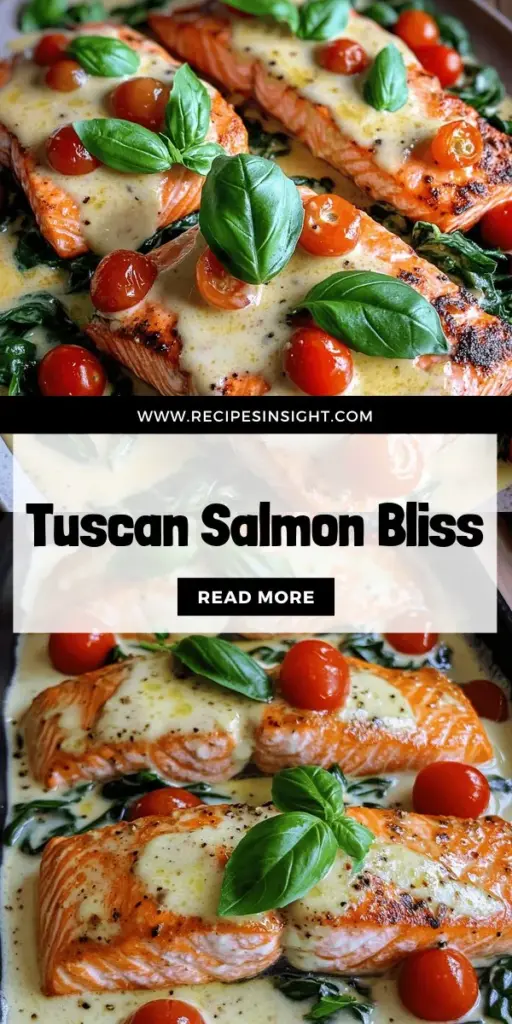 Indulge in the rich flavors of creamy Tuscan salmon, a dish that combines tender salmon with a luscious garlic, spinach, and tomato sauce. This exquisite recipe is perfect for impressing guests or enjoying a cozy meal at home. Learn how to cook this gourmet delight with fresh ingredients and simple steps that guarantee success every time. Click through to explore the full recipe and elevate your dinner experience!