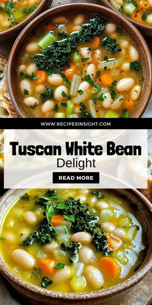 Warm up with a hearty Tuscan White Bean Soup! This flavorful recipe combines creamy white beans, fresh vegetables, and fragrant herbs for a nourishing meal that’s perfect for any occasion. Packed with plant-based protein and essential nutrients, you’ll love how easy it is to prepare. Discover the rich culinary traditions of Tuscany and enjoy a comforting bowl tonight. Click through to explore the full recipe and bring a taste of Italy to your kitchen!