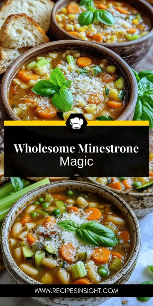 Discover the ultimate comfort food with this easy minestrone soup recipe! Packed with fresh veggies, beans, and herbs, it's not only delicious but also a healthy choice for any meal. Perfect for customization, whether you prefer vegan, gluten-free, or an authentic Italian version. Learn essential tips for flavor and nutrition, and impress your friends at your next gathering. Click to explore the full recipe and make your own soothing bowl of minestrone soup today!