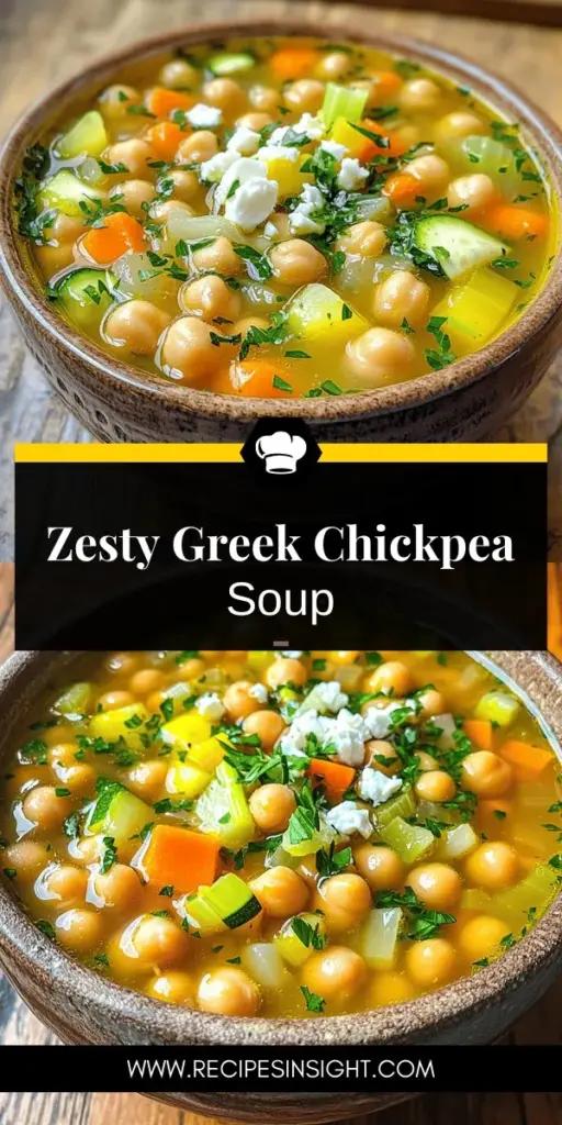 Savor the flavors of a healthy and delicious Lemony Greek Chickpea Soup that's perfect for any meal! This nutritious recipe combines protein-packed chickpeas with fresh vegetables and a zesty lemon twist, making it an ideal choice for the Mediterranean diet. Follow our easy step-by-step guide, explore tasty variations, and maximize the health benefits of this comforting dish. Click through to discover the full recipe and elevate your cooking today!