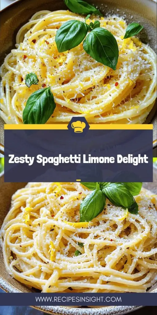 Brighten up your dinner table with the refreshing taste of Spaghetti Limone! This delightful pasta dish features zesty lemon juice, fragrant garlic, and creamy Parmesan cheese, making it a perfect choice for any meal. In this guide, you'll find step-by-step instructions, key ingredients, and tasty variations to suit every palate. Dive into the full recipe and discover how to make this bright and fresh delight for your next dinner. Click through to explore delicious options!