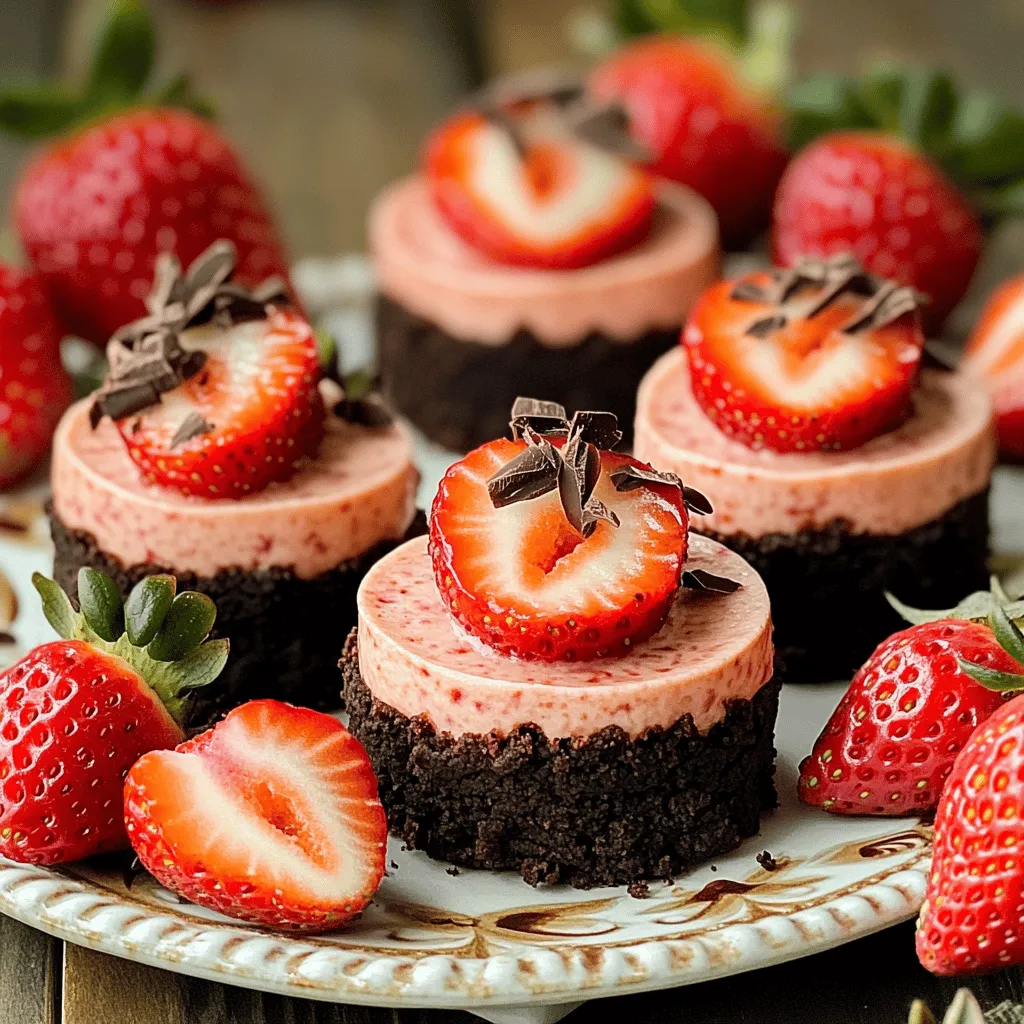 To make chocolate strawberry mini cheesecakes, you need a few key ingredients. Each one plays a special role in creating a rich and creamy dessert.