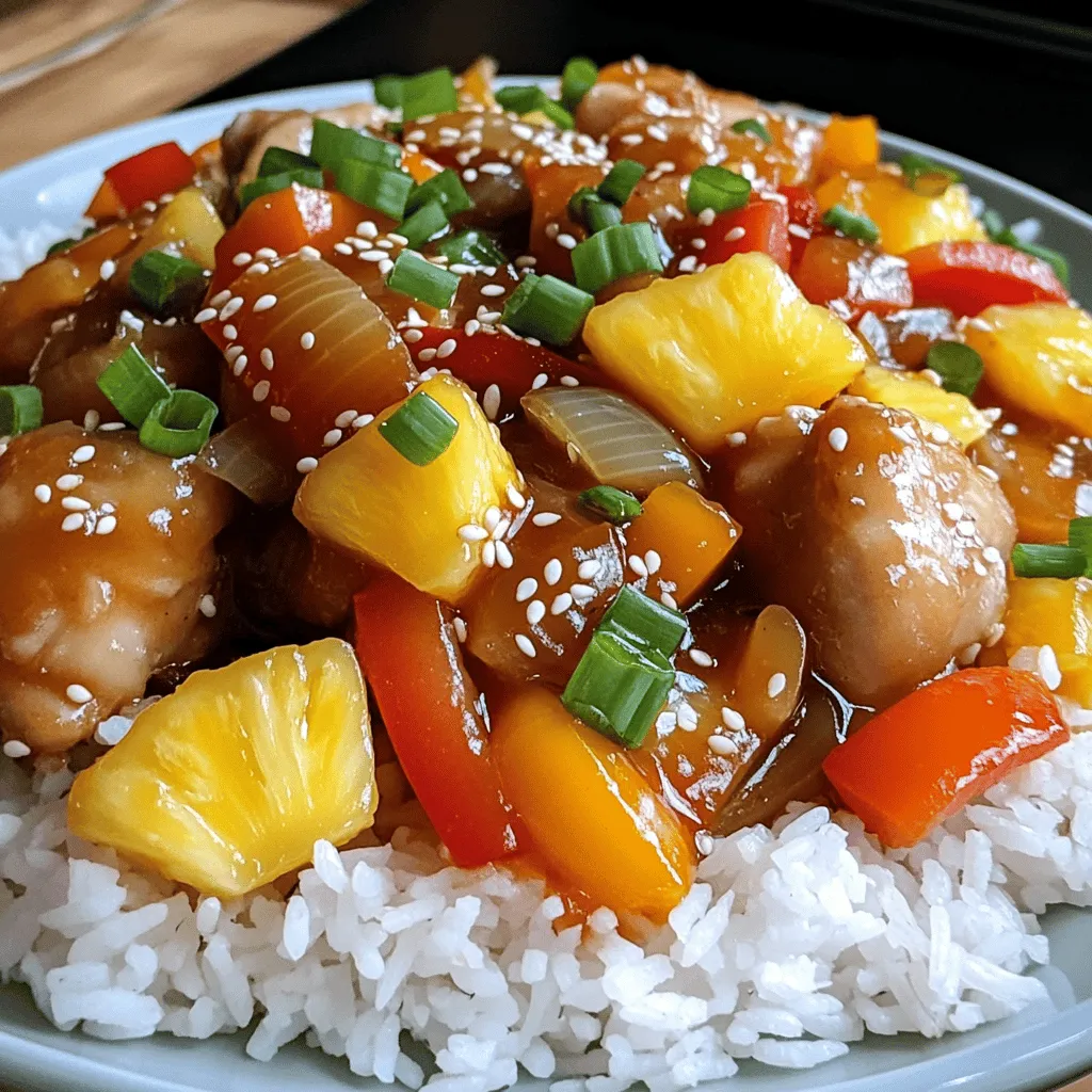 Sweet and sour chicken is a fun dish to make at home. The key ingredients create a tasty mix of flavors. The main protein is chicken. I prefer using boneless chicken thighs. They stay juicy and tender when cooked. You can also use chicken breast if you like.