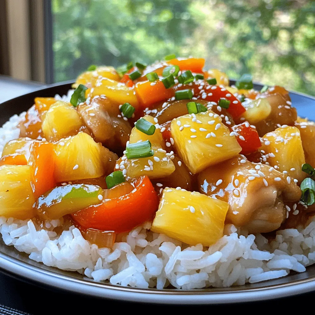 Sweet and sour chicken is a fun dish to make at home. The key ingredients create a tasty mix of flavors. The main protein is chicken. I prefer using boneless chicken thighs. They stay juicy and tender when cooked. You can also use chicken breast if you like.