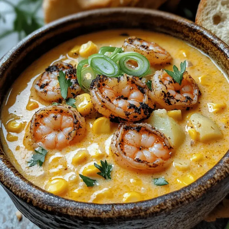 If you’re in search of a hearty and flavorful meal that can bring warmth and satisfaction to your table, look no further than Blackened Shrimp and Corn Chowder. This dish beautifully marries the bold spiciness of blackened shrimp with the sweet, comforting taste of corn, all enveloped in a creamy chowder base. Each spoonful is a delightful burst of flavors that are equally appealing for a cozy family dinner or a festive gathering with friends.