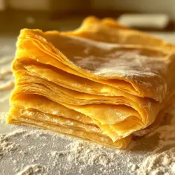 To make homemade puff pastry, you need just a few key ingredients. The main ingredient is all-purpose flour. This gives the dough its structure. You also need salt to enhance the flavor and sugar to add a hint of sweetness.