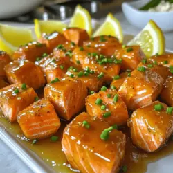 Hot Honey Salmon Bites have quickly become a favorite for home cooks and food enthusiasts alike. This dish masterfully brings together the savory richness of salmon with the sweet heat of honey and sriracha, creating a tantalizing flavor experience that excites the palate. The appeal of these salmon bites lies not only in their delicious taste but also in their versatility; they can be served as an appetizer, a main dish, or even a delightful addition to a salad. As more and more people explore the combination of sweet and spicy flavors in their culinary creations, Hot Honey Salmon Bites stand out as a perfect embodiment of this trend.