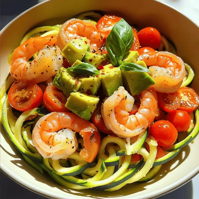 Fresh ingredients make summer shrimp zoodle bowls shine. Start with zucchini, which becomes our zoodles. You need two medium zucchinis. They add a light and fresh touch.