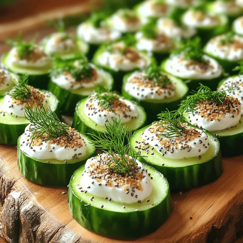 Everything bagel cucumber bites are a fun, fresh snack. They mix the crispness of cucumbers with creamy toppings. You can make them in just a few minutes. They are perfect for a healthy snack or an easy appetizer.