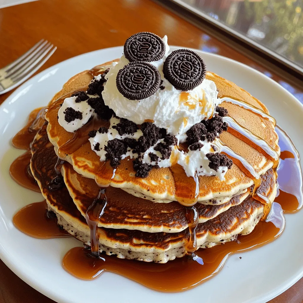 Oreo pancakes are a fun twist on the classic breakfast dish. They mix the soft, fluffy texture of pancakes with the sweet, chocolatey flavor of Oreo cookies. This unique blend creates a tasty treat that everyone loves.