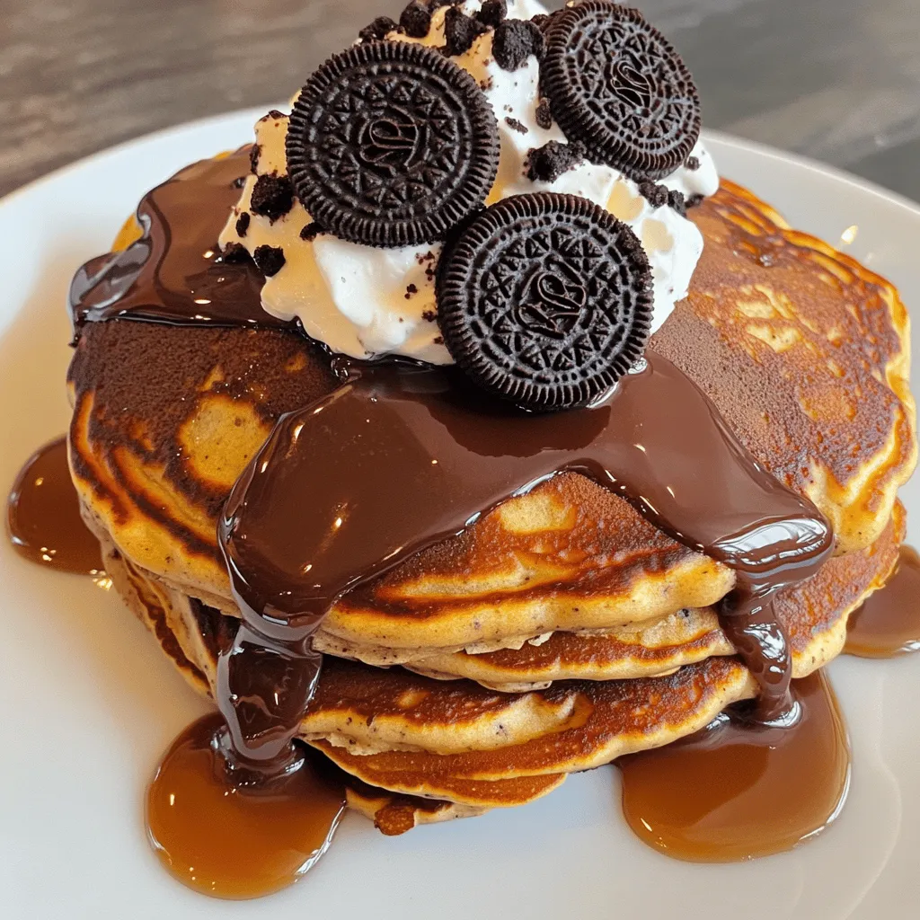 Oreo pancakes are a fun twist on the classic breakfast dish. They mix the soft, fluffy texture of pancakes with the sweet, chocolatey flavor of Oreo cookies. This unique blend creates a tasty treat that everyone loves.