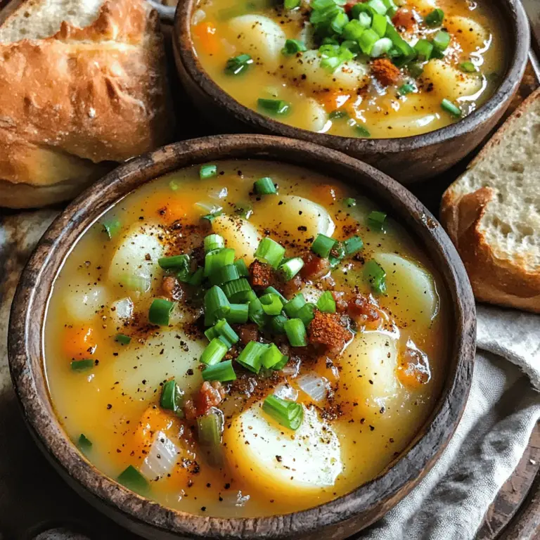 Cajun Potato Delight Soup is a heartwarming dish that perfectly embodies the essence of comfort food. Originating from the vibrant culinary traditions of Louisiana, this soup showcases the rich flavors and textures characteristic of Cajun cuisine. Known for its robust and spicy zest, Cajun cooking has deep roots in the culture and history of the Acadian people, who brought their culinary practices to America and infused them with local ingredients.