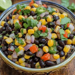 To make a great black bean and corn salsa, you need just a few key ingredients. The star of the show is the black beans. They add protein and a rich flavor. You can use canned beans for ease. Just rinse them well to remove excess sodium.