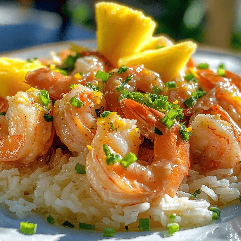 To make Hawaiian garlic shrimp, you need fresh, large shrimp. One pound of peeled and deveined shrimp works best. The shrimp should be juicy and tender.