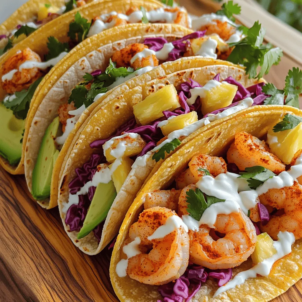 You can create shrimp tacos in many ways. I love making classic shrimp tacos. They are quick, fresh, and fun. The main steps are simple. You need to season the shrimp, cook them, and build your taco.