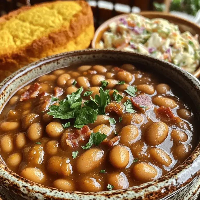 The heart of simple country baked beans lies in its key ingredients. You need dried navy beans, which are small and creamy. They become soft and absorb flavors well. For a traditional baked beans taste, you’ll want to add chopped bacon for that smoky profile.