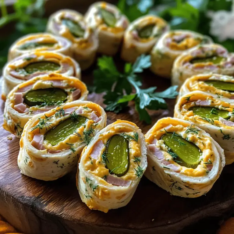 Are you in search of a delightful appetizer that’s not only easy to prepare but also a guaranteed hit with guests? Look no further than Ham and Pickle Pinwheels. This creative and tasty snack combines savory ham, creamy cheese, and zesty pickles all wrapped up in a soft tortilla. These pinwheels are perfect for a variety of occasions, whether it’s a festive party, a casual picnic, or a laid-back gathering with friends and family.