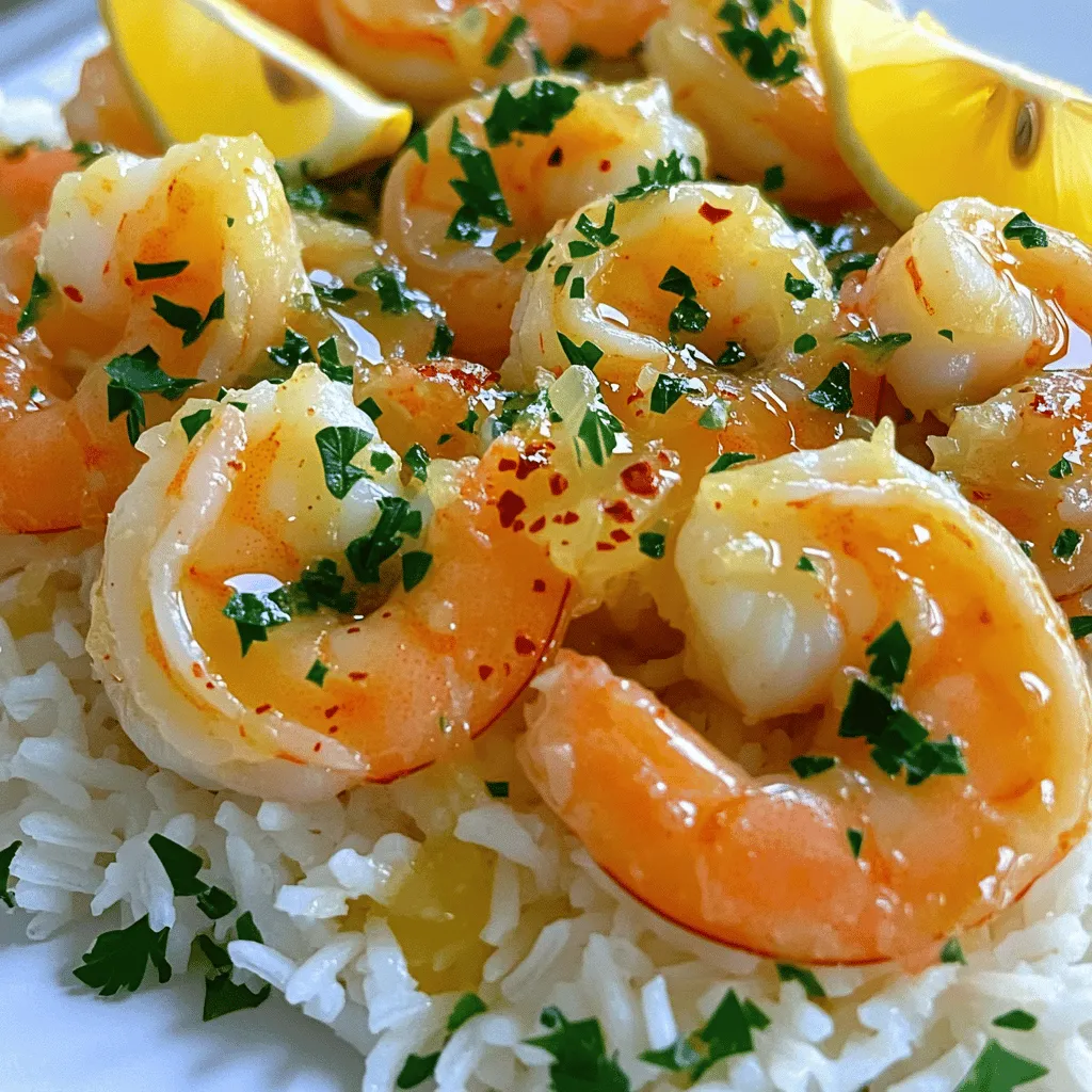 To make a lemon garlic shrimp recipe, you need fresh shrimp and simple ingredients. Gather one pound of large shrimp, olive oil, garlic, lemon zest, lemon juice, red pepper flakes, salt, pepper, and parsley. These ingredients create a quick seafood dinner that is rich in flavor.