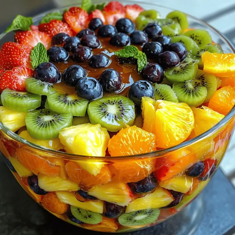 To make a great rainbow fruit salad, you need fresh, colorful fruits. The best fruits for salad include strawberries, blueberries, green grapes, pineapple, oranges, and kiwi. These fruits not only look pretty but also taste great together.