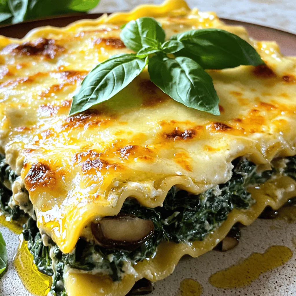 To make a creamy spinach mushroom lasagna, you need simple, fresh ingredients. The key items include: