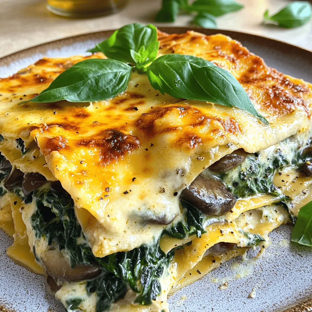 To make a creamy spinach mushroom lasagna, you need simple, fresh ingredients. The key items include: