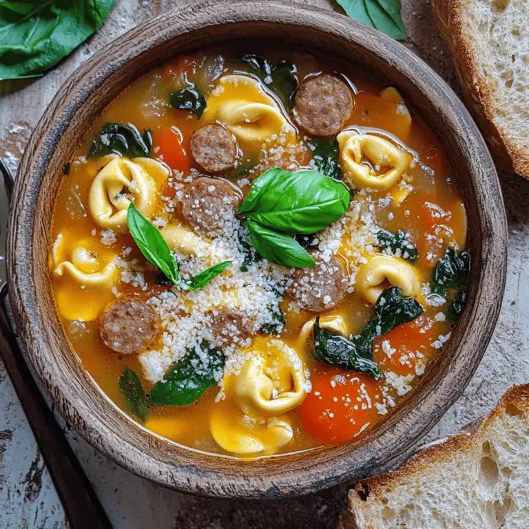 To make a great crockpot sausage tortellini soup, you need key ingredients. Each one adds a special touch.