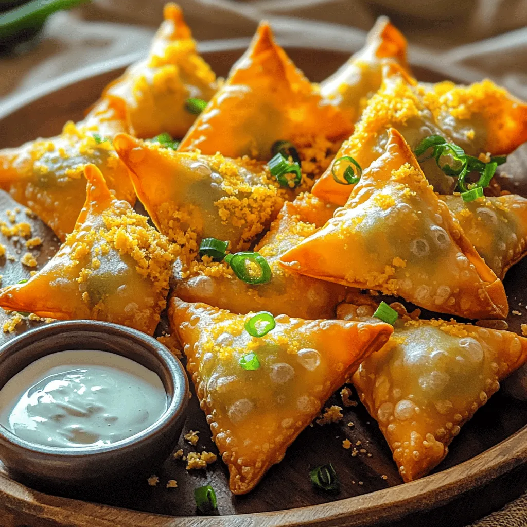 Jalapeno popper wontons are a tasty blend of two beloved snacks. They mix the classic jalapeno popper with crispy wonton wrappers. You get a spicy, cheesy filling wrapped in a crunchy shell. This fusion makes them a fun twist on a classic appetizer.