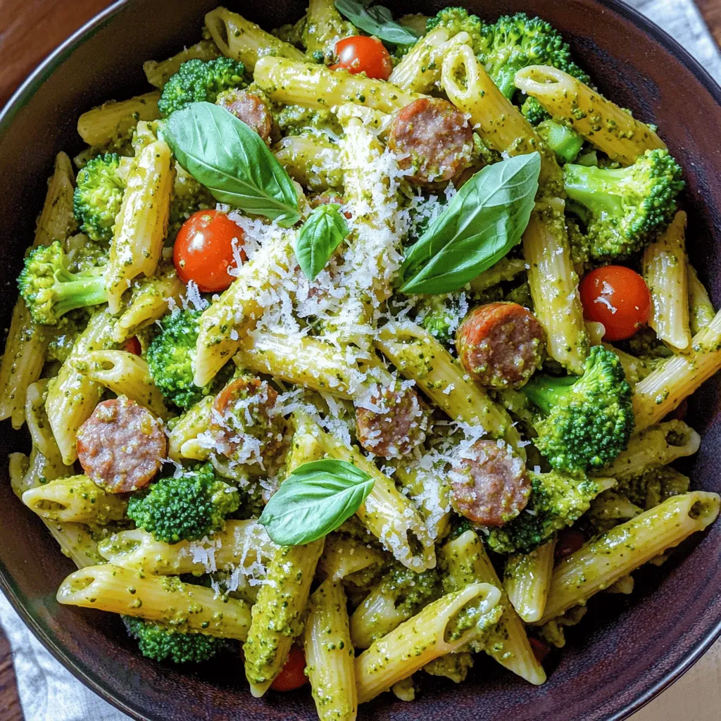 The key to a great broccoli and sausage pasta recipe lies in choosing fresh and vibrant ingredients. First, you need pasta. I like penne, but any small pasta works. It holds the sauce well and mixes easily with other ingredients.