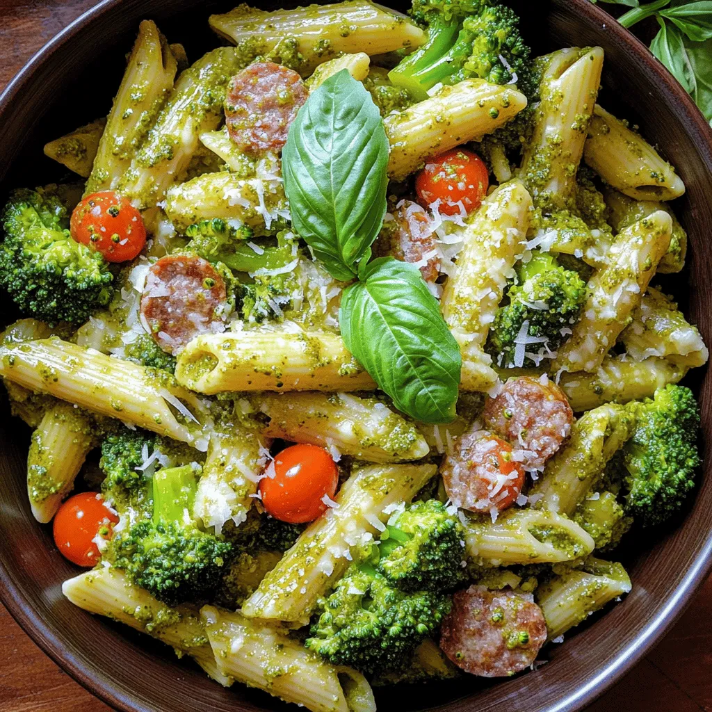 The key to a great broccoli and sausage pasta recipe lies in choosing fresh and vibrant ingredients. First, you need pasta. I like penne, but any small pasta works. It holds the sauce well and mixes easily with other ingredients.