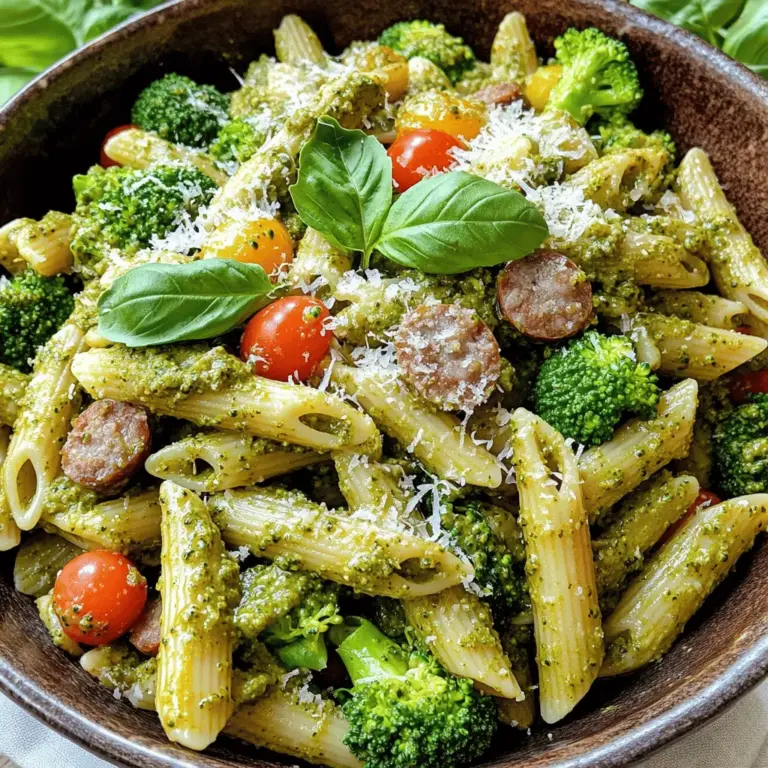 The key to a great broccoli and sausage pasta recipe lies in choosing fresh and vibrant ingredients. First, you need pasta. I like penne, but any small pasta works. It holds the sauce well and mixes easily with other ingredients.