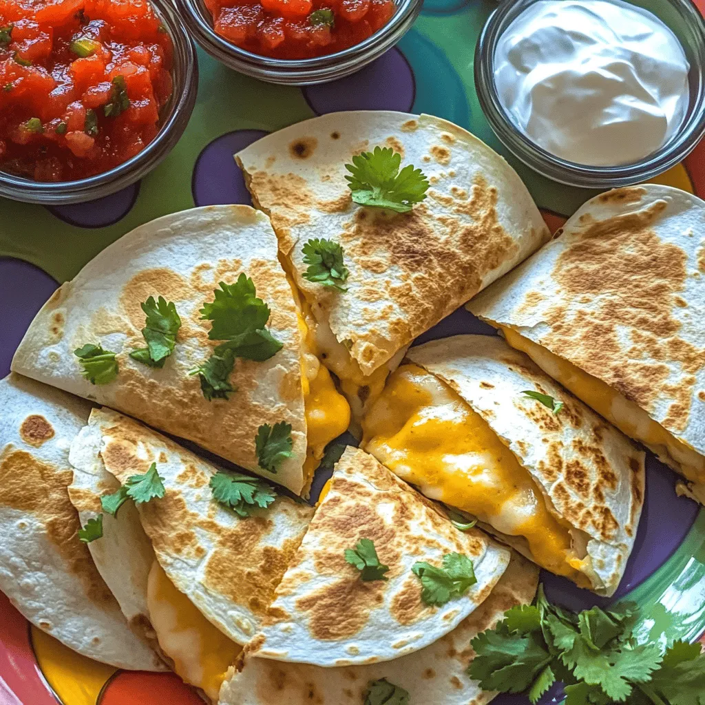 Crispy mini cheese quesadillas are small, golden treats filled with melted cheese. They are easy cheese quesadillas that pack a punch of flavor in every bite. Often made with corn tortillas, these quesadillas are quick to cook and fun to eat. You can serve them as snacks, appetizers, or even a light meal.