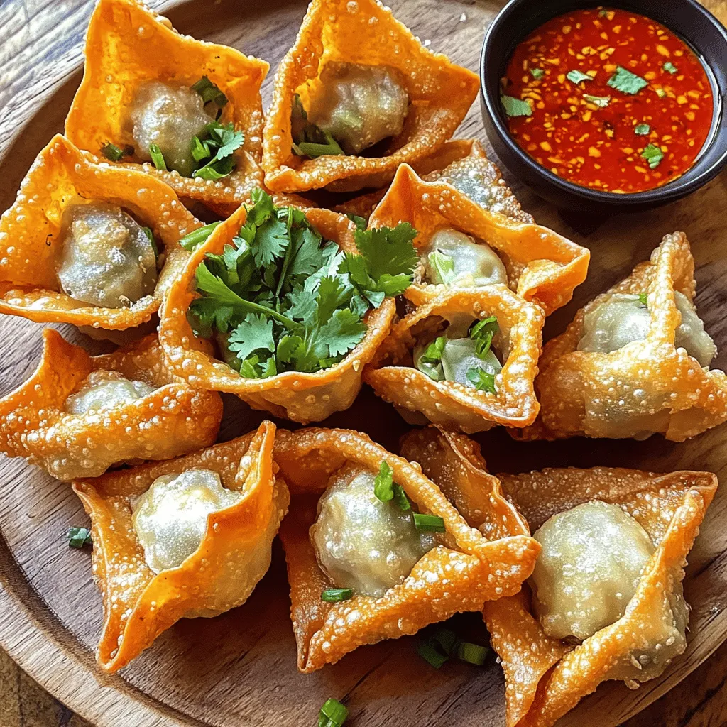 To make great fried wontons, you need a few key ingredients. The main one is wonton wrappers. You can find these in most grocery stores. They are thin sheets of dough that hold your filling. They cook quickly and turn crispy when fried.