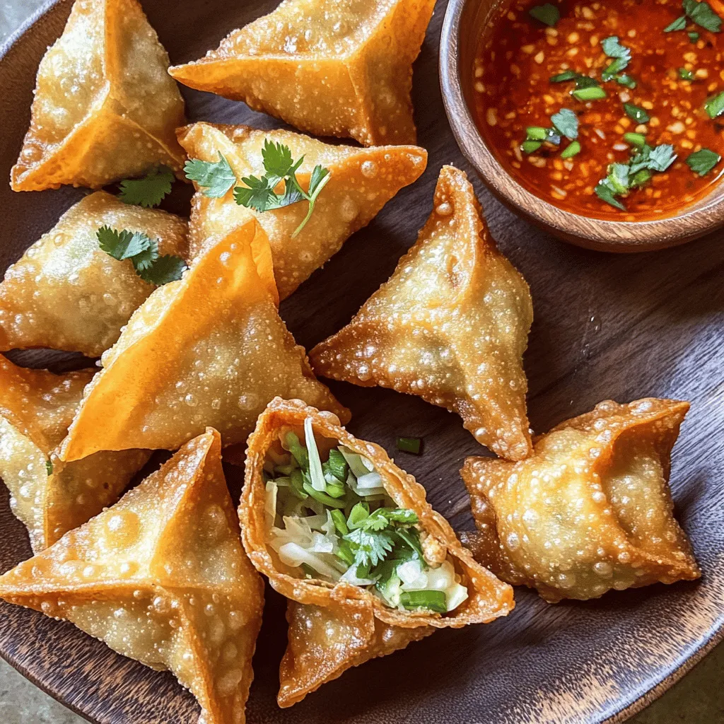 To make great fried wontons, you need a few key ingredients. The main one is wonton wrappers. You can find these in most grocery stores. They are thin sheets of dough that hold your filling. They cook quickly and turn crispy when fried.