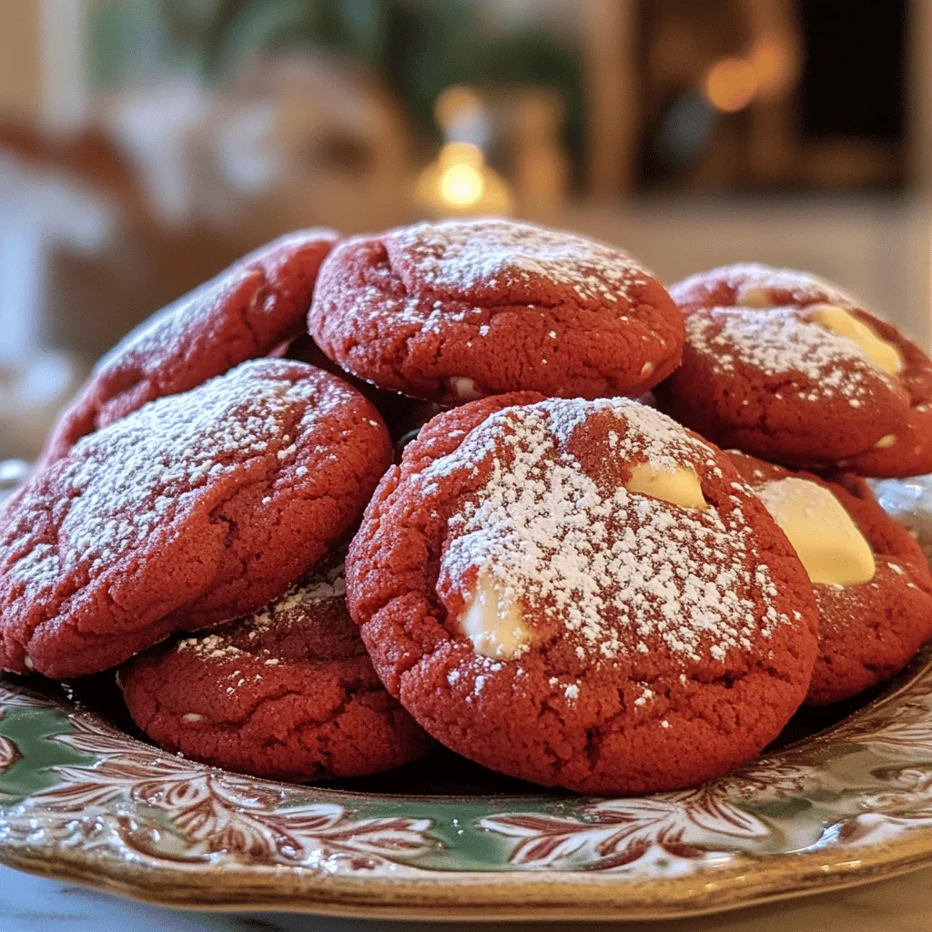 Red velvet gooey butter cookies are a fun twist on the classic gooey butter cookie. They blend the rich flavor of red velvet cake with the soft, chewy texture of butter cookies. The bright red color makes them stand out on any dessert table.