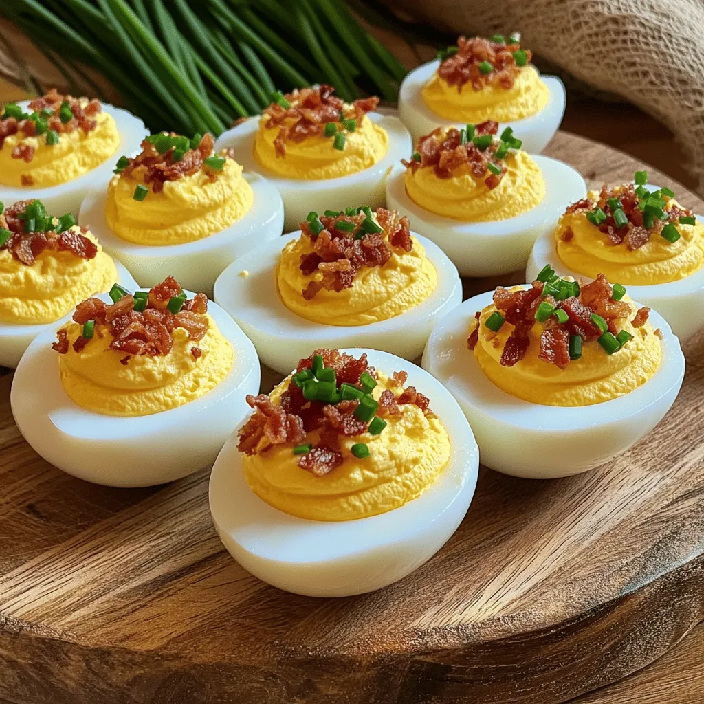 Deviled eggs have long been a fixture at gatherings, celebrations, and potlucks. Their creamy filling and delicate flavor make them a beloved appetizer that appeals to a wide array of palates. Traditionally made with just a handful of ingredients, these bite-sized delights are cherished for their simplicity and satisfying taste. However, as culinary creativity flourishes, so too does the opportunity to elevate this classic dish into something truly remarkable. Enter Bacon Bliss Deviled Eggs—a deliciously innovative twist that introduces savory, smoky bacon into the mix, transforming a familiar favorite into an unforgettable treat.