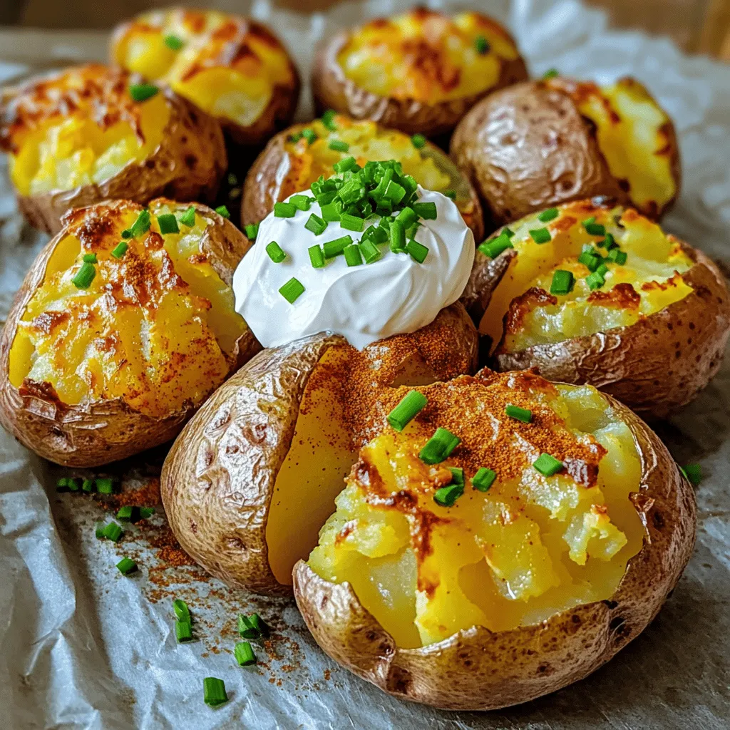 To make air fryer baked potatoes crispy, start with the right potatoes. I recommend using russet potatoes. They have a high starch content, which helps create that crispy skin we all love.